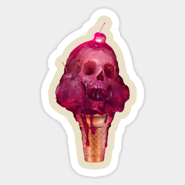 Ice Scream - Pink Slush Sticker by spizak